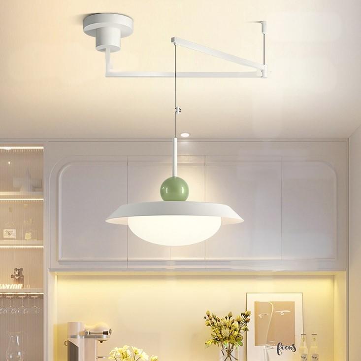 Suspension légère couleur crème avec bras réglable LED
