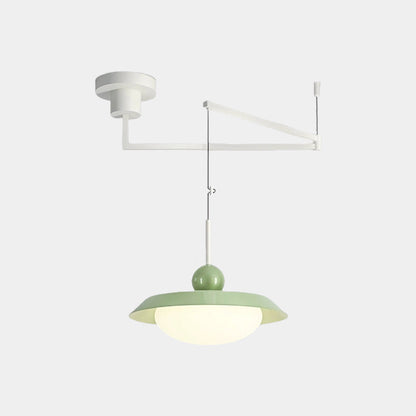 Suspension légère couleur crème avec bras réglable LED