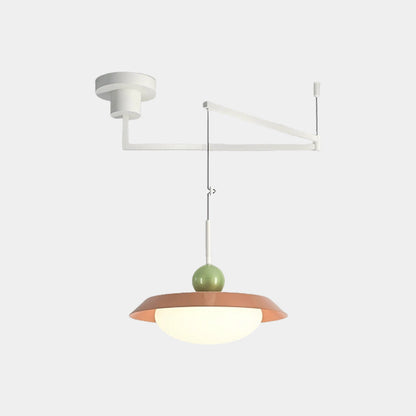 Suspension légère couleur crème avec bras réglable LED