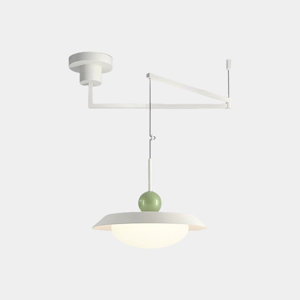 Suspension légère couleur crème avec bras réglable LED