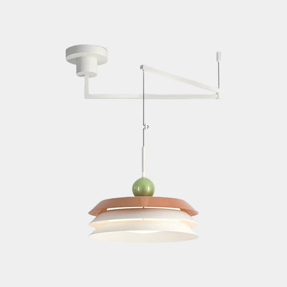 Suspension légère couleur crème avec bras réglable LED