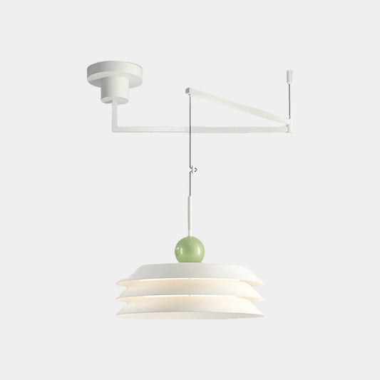 Suspension légère couleur crème avec bras réglable LED