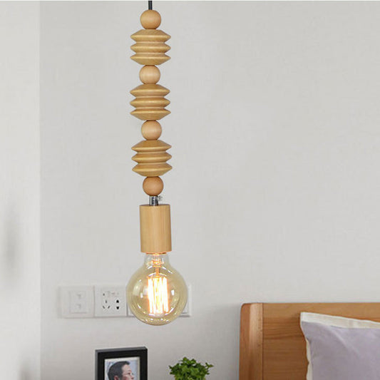 Suspension Créative en Perles en Bois Calabash