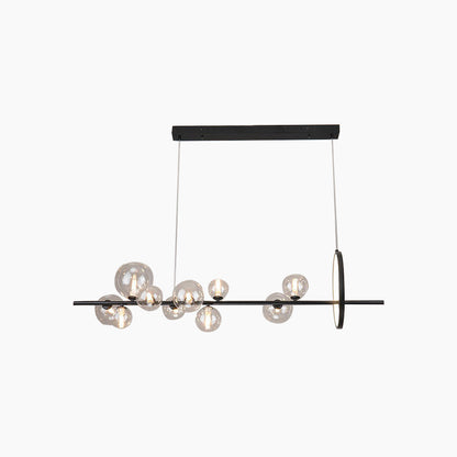 Suspension Lustre Mode Linéaire Verre Bulle