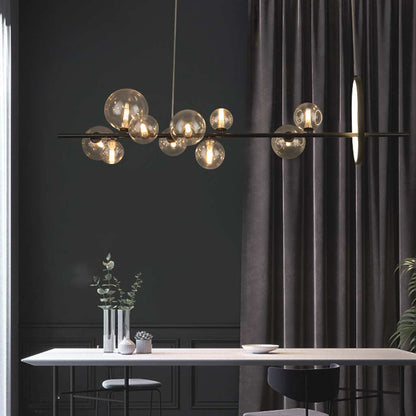 Suspension Lustre Mode Linéaire Verre Bulle