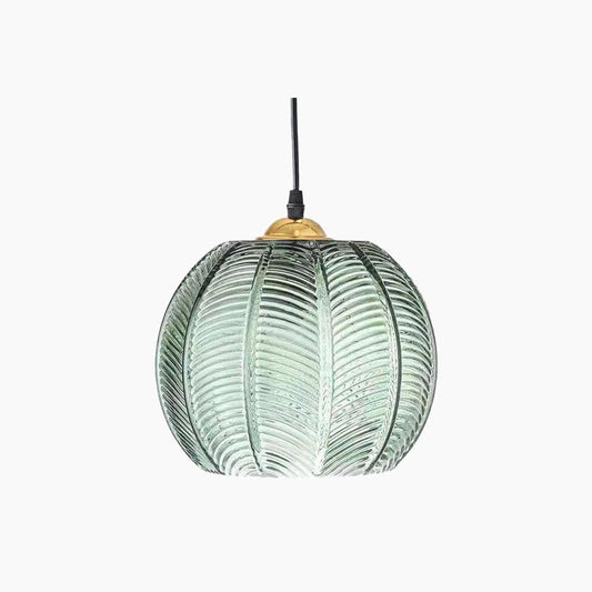 Suspension Minimaliste Élégante Verre Opale, Vert