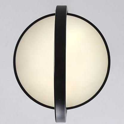 Suspension Décorative Ovale Métal LED, Noir