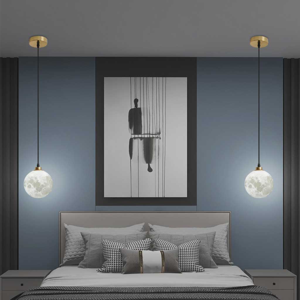 Suspension minimaliste scandinave en forme de lune