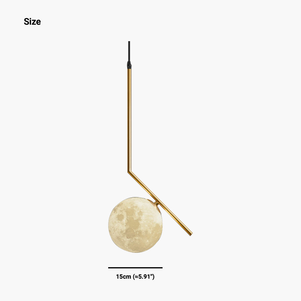 Suspension minimaliste scandinave en forme de lune
