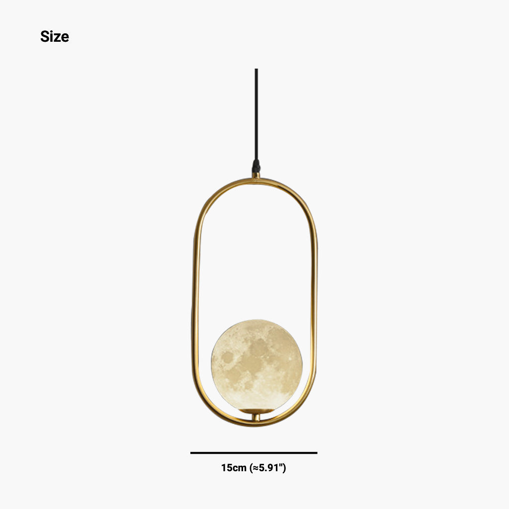 Suspension minimaliste scandinave en forme de lune