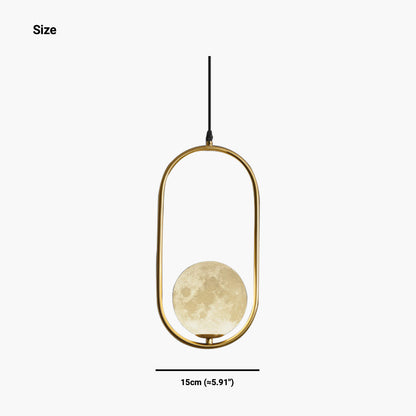 Suspension minimaliste scandinave en forme de lune