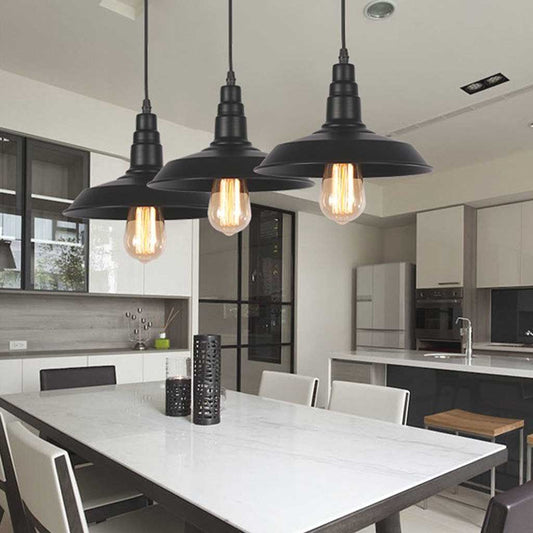 Suspension Industrielle Ferme Aluminium, Noir