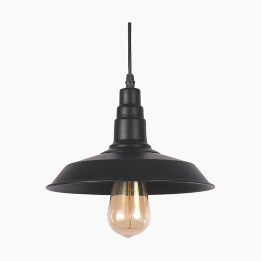 Suspension Industrielle Ferme Aluminium, Noir