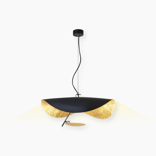 Suspension italienne unique en métal soucoupe volante, noir/blanc