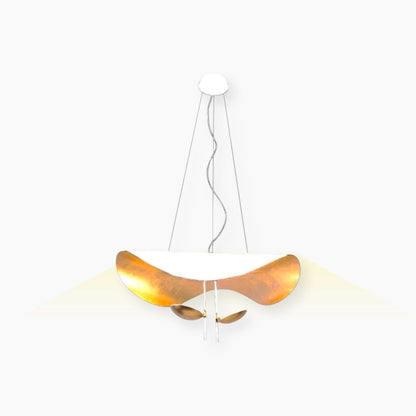 Suspension italienne unique en métal soucoupe volante, noir/blanc