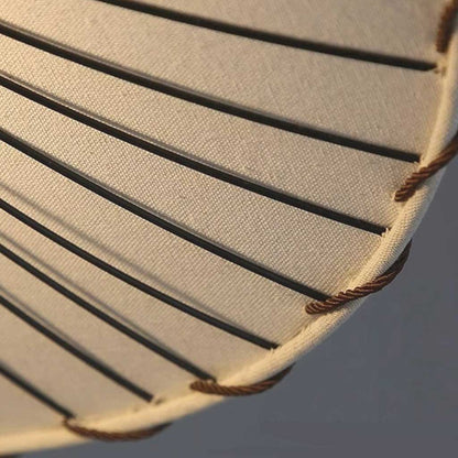 Suspension Japonaise Rétro en Lin Feuille de Lotus