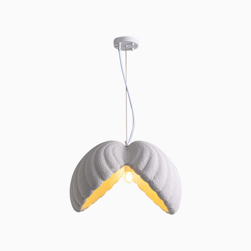 Suspension Unique Japonaise Wabi-Sabi en Ciment, Blanc