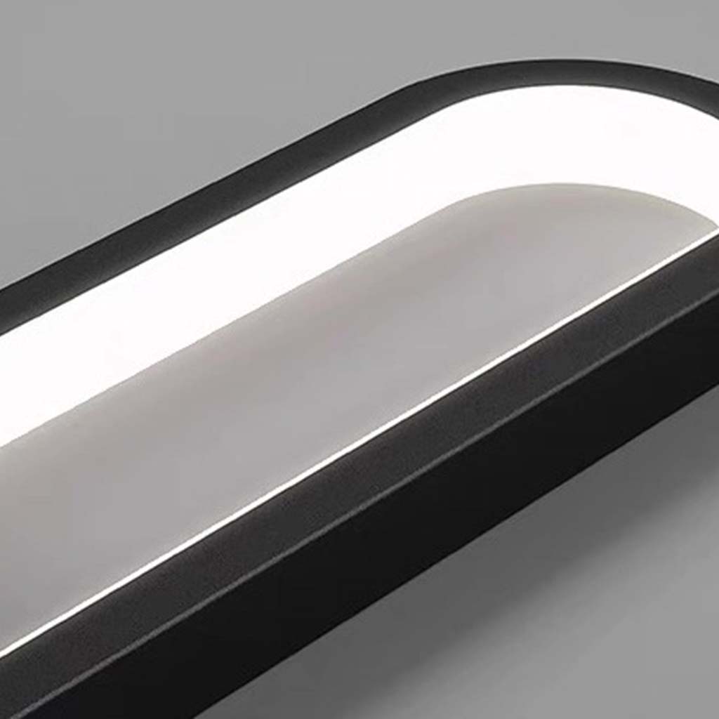 Suspension Minimaliste Unique Ovale LED, Or / Noir