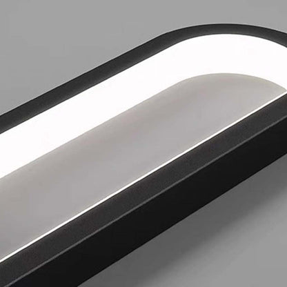 Suspension Minimaliste Unique Ovale LED, Or / Noir