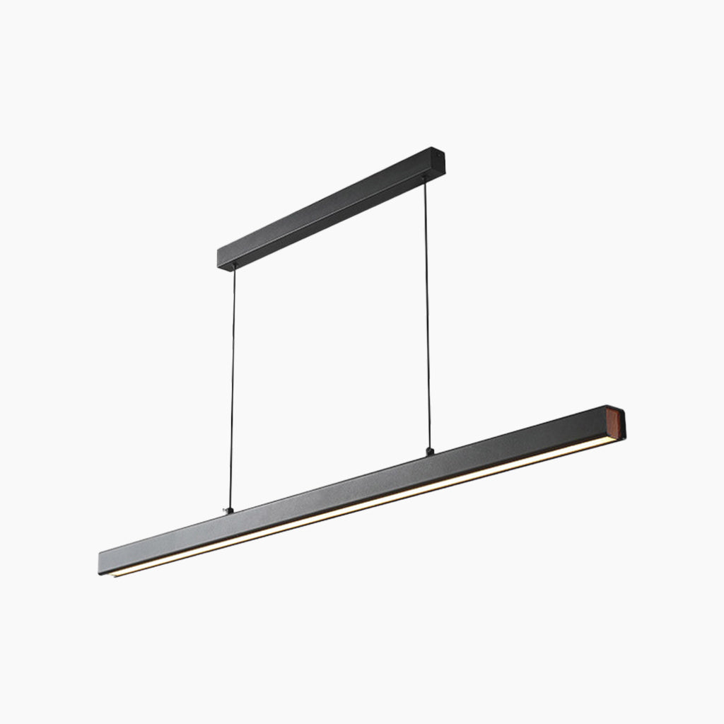 Suspension moderne minimaliste en aluminium linéaire LED dimmable, noir/blanc