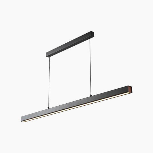 Suspension moderne minimaliste en aluminium linéaire LED dimmable, noir/blanc