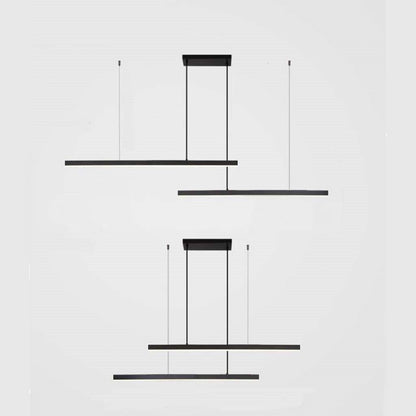 Suspension linéaire en laiton dimmable LED, noir/or