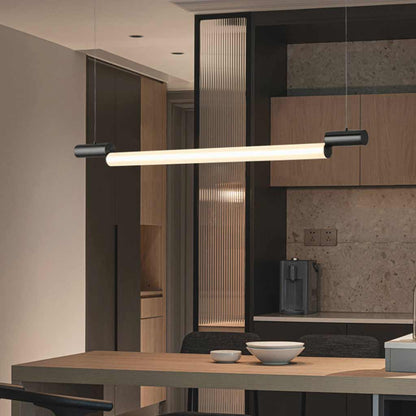 Suspension Linéaire Horizontale Strip LED, Noir / Or