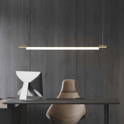Suspension Linéaire Horizontale Strip LED, Noir / Or