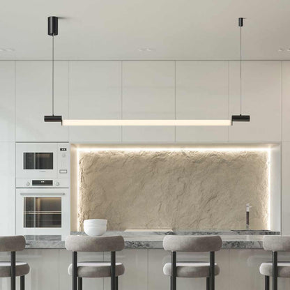 Suspension Linéaire Horizontale Strip LED, Noir / Or