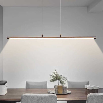 Suspension scandinave minimaliste linéaire LED, noir/or
