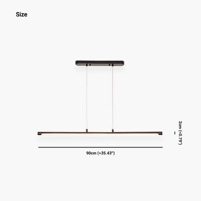 Suspension scandinave minimaliste linéaire LED, noir/or