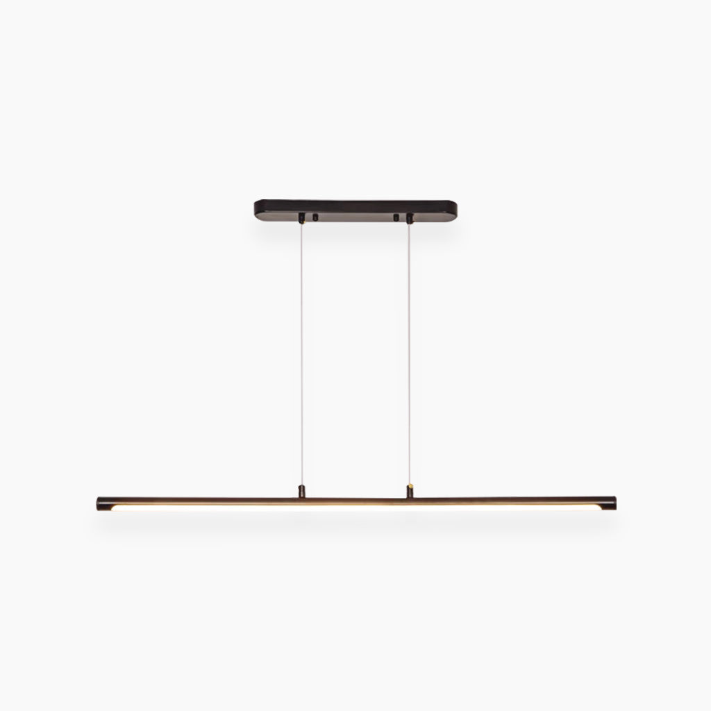 Suspension scandinave minimaliste linéaire LED, noir/or