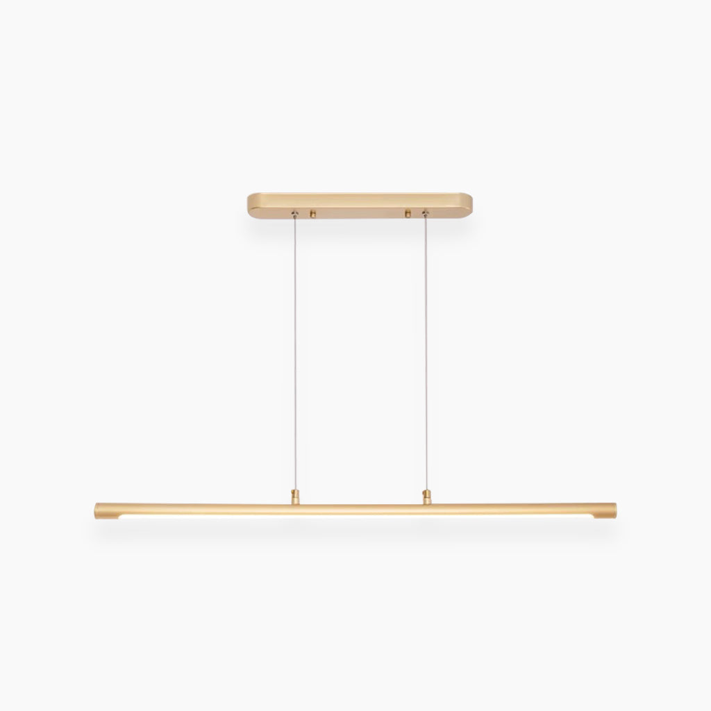 Suspension scandinave minimaliste linéaire LED, noir/or
