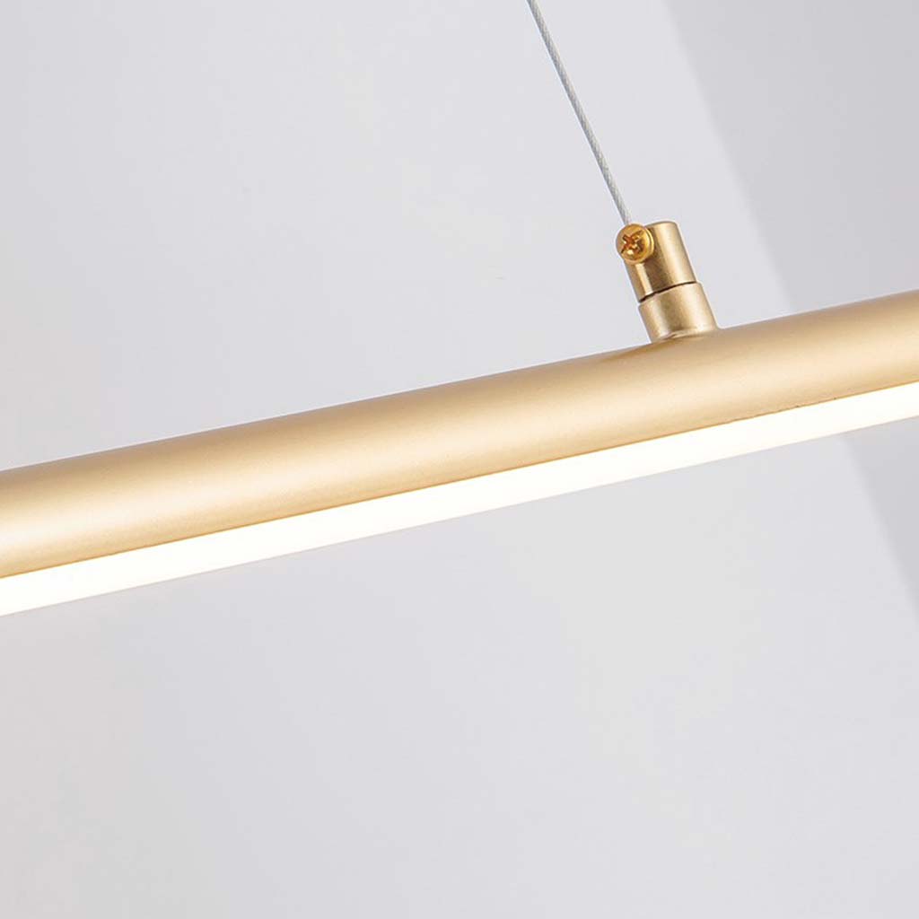 Suspension scandinave minimaliste linéaire LED, noir/or