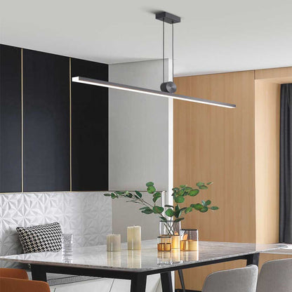 Suspension Longue Bande Linéaire Dimmable LED, Noir