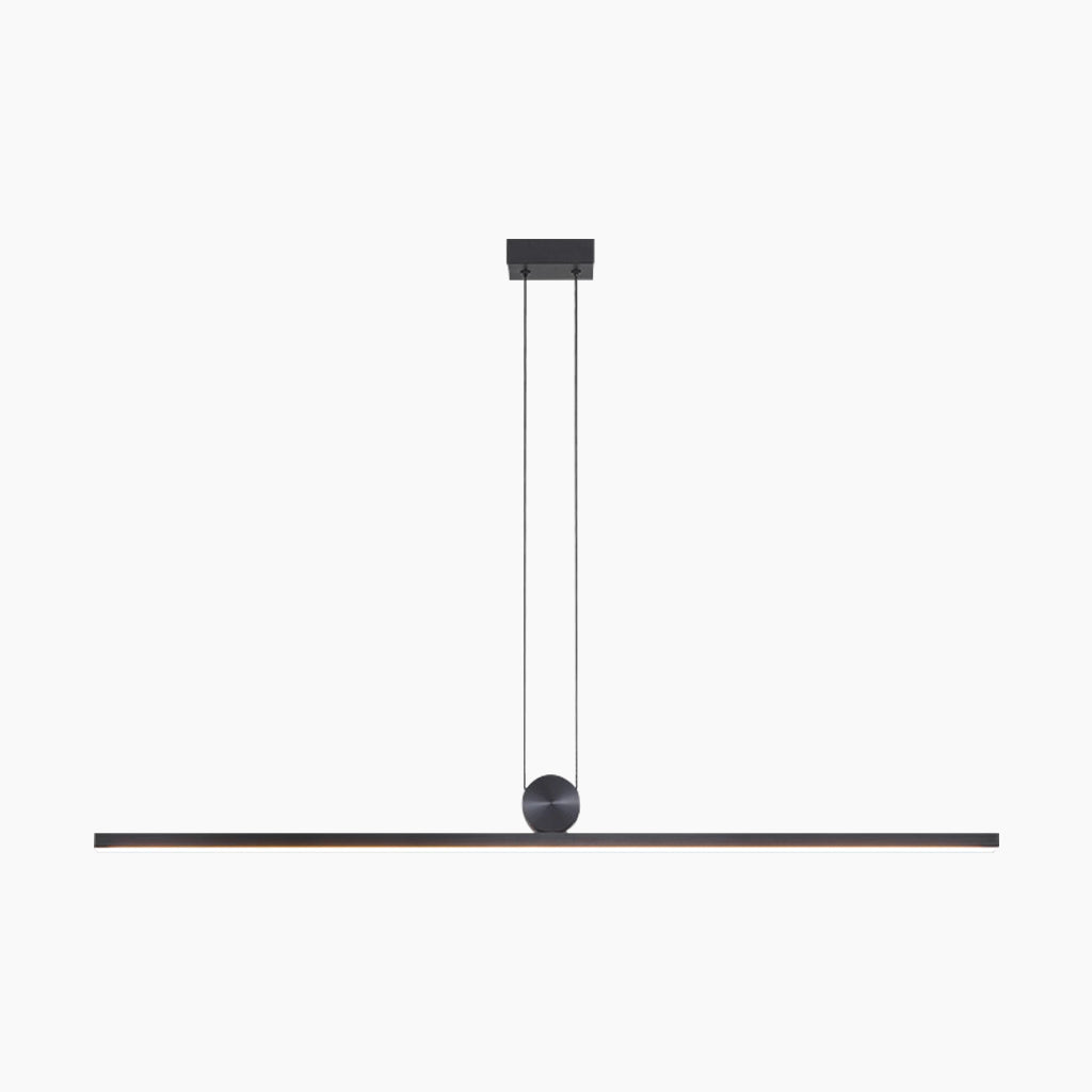 Suspension Longue Bande Linéaire Dimmable LED, Noir
