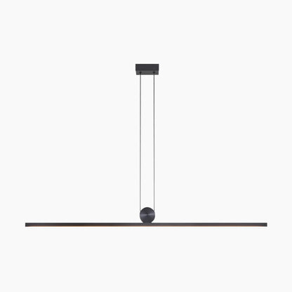 Suspension Longue Bande Linéaire Dimmable LED, Noir