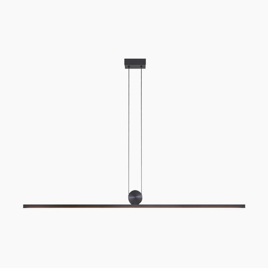 Suspension Longue Bande Linéaire Dimmable LED, Noir