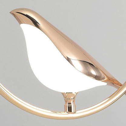 Suspension Unique Ronde/Ovale Oiseau Étranger LED