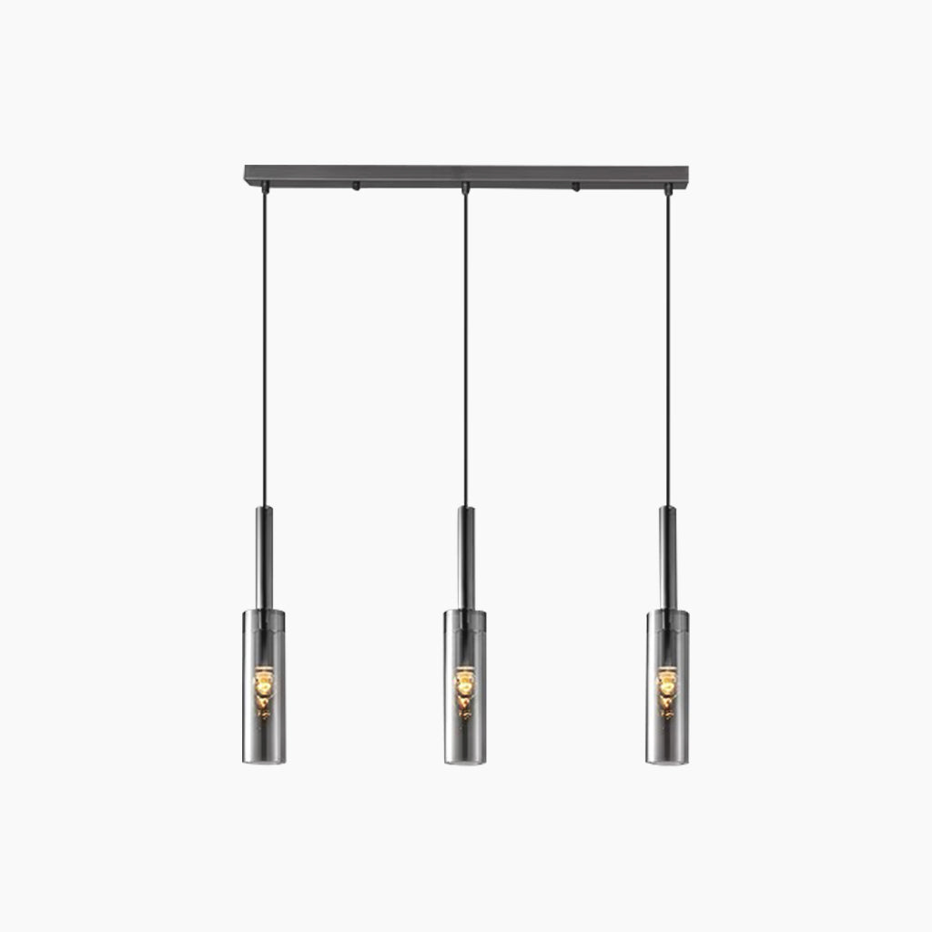 Suspension Minimaliste Élégante en Cristal de Cuivre, Noir
