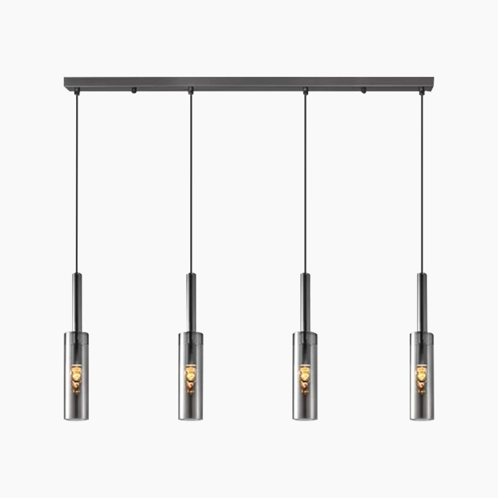 Suspension Minimaliste Élégante en Cristal de Cuivre, Noir