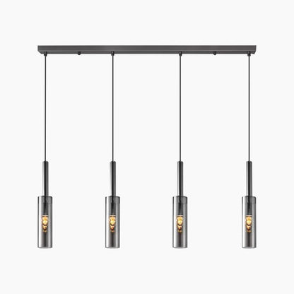 Suspension Minimaliste Élégante en Cristal de Cuivre, Noir