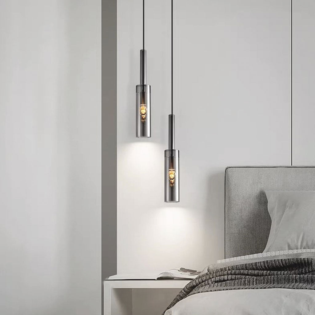 Suspension Minimaliste Élégante en Cristal de Cuivre, Noir