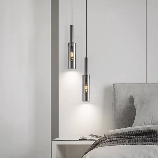 Suspension Minimaliste Élégante en Cristal de Cuivre, Noir