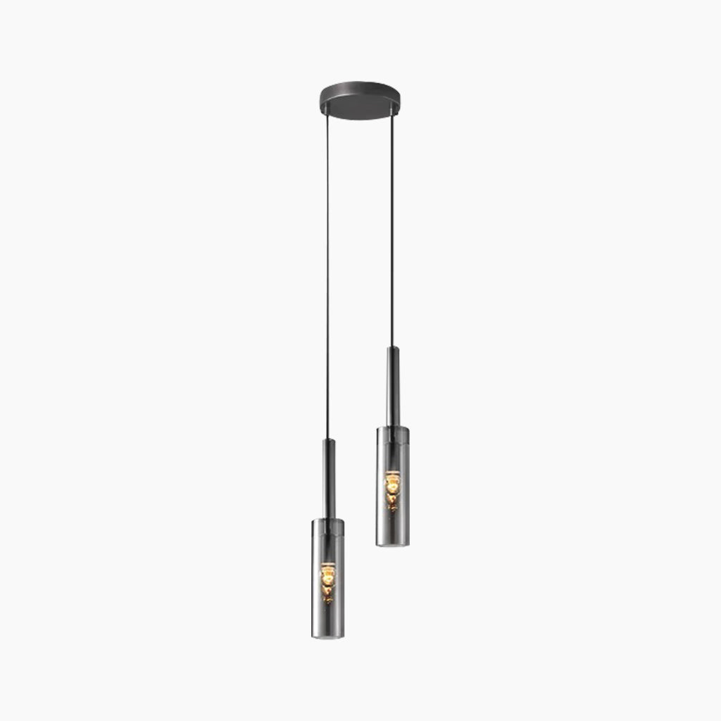 Suspension Minimaliste Élégante en Cristal de Cuivre, Noir