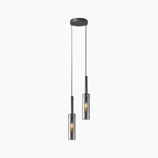 Suspension Minimaliste Élégante en Cristal de Cuivre, Noir