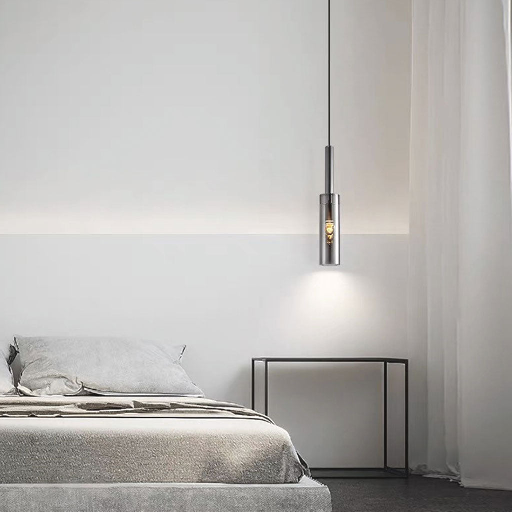 Suspension Minimaliste Élégante en Cristal de Cuivre, Noir