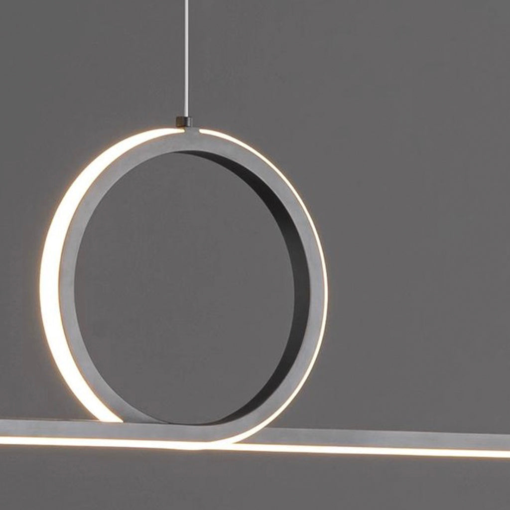 Suspension Minimaliste Linéaire Boucle Cuivre LED Dimmable