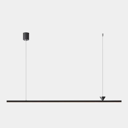 Suspension Minimaliste Élégante Longue Barre Linéaire Cuivre LED, Noir / Or