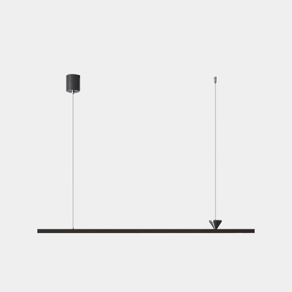 Suspension Minimaliste Élégante Longue Barre Linéaire Cuivre LED, Noir / Or